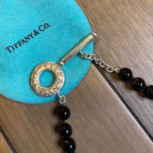 ✨TIFFANY CHOKER✨ EUC Black Onyx Tiffany & Co. Toggle Choker Necklace 🥂